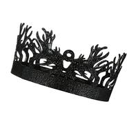DEARMAMY Di Corte D'epoca Re Imitazione Nera Tiara Costumi Nuziale Costume Principe Uomini Con La Nera Decorazioni Vintage Di Halloween Fascia Per Le Donne Black Lega