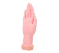 DEARMAMY Di Mano Falso Mano Finta Unghia Uv Accessori Per Nail Art Unghie Finte Polacco Manicure Base Pratica Per Nail Art Gomma Da Cancellare Rosa