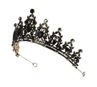 DEARMAMY Di Strass Forcine Per Per Il Matrimonio Delle Donne Corone Della Regina Per Le Donne Per Donne Futura Sposa Donne Ragazze 18 Nuziale Black