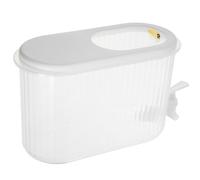 DEARMAMY Distributore di Bevande Dosatore Liquidi Multifunzionale con Rubinetto da 3,5l in Pp Bianco Contenitore per Acqua Fredda e Succhi per Casa e Ufficio