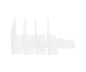 DEARMAMY Divisori per Cassetti in Plastica Bianca, Separatori per Frigorifero Regolabili 4 Pezzi, Organizzatori per Ripiani Salvaspazio per Conservazione Alimenti e Cucina
