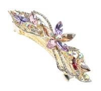 DEARMAMY Elegant Rhinestone Flower Hair Clip For Women Dazzling Spring Barrette For Formal And Casual Styles
