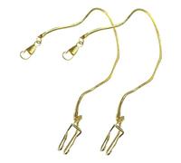 DEARMAMY Elegante Catena A Serpente in Oro Per Orologio Da Tasca Set Da 2 Pezzi in Metallo Facile Da Attaccare E Staccare Look Senza Tempo