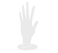 DEARMAMY Espositore Per Gioielli Stile Manichino Portagioie Trasparente Per Anelli e Bracciali Organizer Da Tavolo Leggero e Compatto Per Gioielli Per Negozi e Personali