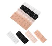 DEARMAMY Estensione Per Reggiseno a 7 Ganci in Acciaio Resistente 3 File, Set Da 8 Pezzi Multicolore Per, Corsetti e Allattamento Chiusura Posteriore Regolabile Per