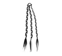 DEARMAMY Extension Colorate Per Chioma Per Bambini Doppie Code Di Cavallo Intrecciate Parrucche Sintetiche Lunghe Tinte Alla Moda Per Ragazze e Donne Accessori Per Feste e Halloween