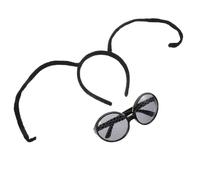 DEARMAMY Fascia Antenna con Occhiali Cerchietto Costume Farfalla e Forme Insetto Accessorio Cosplay per Feste Halloween e Carnevale