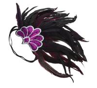 DEARMAMY fascia di copricapo di pennacchio fascia di pavone decorazione del copricapo a pennacchio sulla fronte a io paillettes Viola,porpora