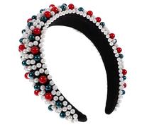 DEARMAMY Fascia Larga per Capelli Perle Fasce Decorative da Donna Fasce Eleganti per Capelli Corti da Bambina Accessori Estetici per Festa e Uso Quotidiano
