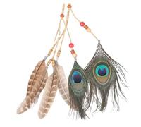 DEARMAMY Fascia Piume Da Cerchietto Piume Bohémien Accessori Per Indiani Da Donna Copricapo Indiano Leggero e Flessibile Adatto Diverse e Acconciature