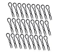 DEARMAMY Forcine Chioma a Forma di U 30 Pezzi in Plastico Nero per Chioma Donna per Creare Chignon Sicuri ed Eleganti per Occasioni Formali e Informali