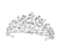 DEARMAMY futura sposa fasce per le donne petali di rosa di seta oro rosa fascia della sposa the ritual cerimonia lux copricapo da sposa per la sposa corone della sposa strass Silver
