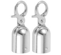 DEARMAMY Gancio a Scatto in Acciaio Inox per Estremità Corda Fermo Terminale Metallico per Barriere di Sicurezza Set 2 Pezzi per Controllo Folla e Protezione Parapetti