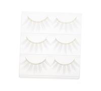 DEARMAMY Kit 6 Pezzi Ciglia Finte Bianche Leggere in Fibra Chimica per Cosplay Effetto Drammatico e Aspetto Naturale per Trucco e Fotografia