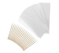 DEARMAMY Kit Depilazione Cera Con Strisce Usa e Getta Per Corpo e Viso Salviette Depilatorie e Bastoncini Di Legno Inclusi