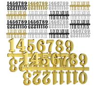 DEARMAMY Kit Orologio Fai da Te 18 Pezzi Numeri Arabi e Romani in Plastico Creativi per Riparazione e Decorazione Orologi da Parete Installazione Facile e Design Unico per Living