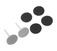 DEARMAMY Kit Punte per Trapano per Unghie a Disco Abrasivo 2 Punte Piatte con Carta Vetrata Sostituibile per Levigatura e Lucidatura Unghie Adatte per Manicure Russa e Uso Professionale