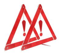 DEARMAMY Kit Triangolo di Emergenza per Auto 39 Cm Treppiede Pieghevole 2 Pezzi Segnale di Avvertimento per Sicurezza Stradale Resistente Vento per Manutenzione e Assistenza Veicoli