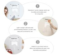 DEARMAMY Lavagnetta Cancellabile Acrilica Trasparente per Pianificazione Mensile Pannello Appeso Creativo Superficie Liscia Cartello Porta Messaggi per Casa e Ufficio