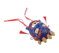 DEARMAMY Maschera Tradizionale Tibetana per Opera e Cosplay Dipinta Mano Maschera Etica Nepali per Festival Party e Decorazioni Culturali Asiatiche