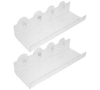 DEARMAMY Mensola da Finestra per Piante in Acrilico con Ventosa, Set 2 Pezzi per Piante Grasse e Erbe Aromatiche, Supporto Estensione Davanzale per Giardinaggio Indoor e Decorazione Casa