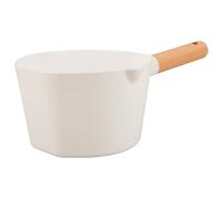 DEARMAMY Mestolo per Acqua da Cucina in Legno Manico lungo Ergonomico Paletta per Acqua da Bagno Multiuso per Frutta Verdura Ristorante e Giardino