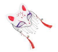 DEARMAMY Mezza Maschera di Volpe per Festa Cosplay, ABS Blu Elegante | Decorativa e Sottile, Adatta a Balli e Cosplay, Forma Volpe, Taglia Unica per Molti Volti