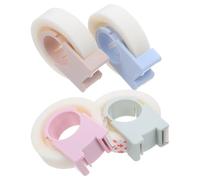 DEARMAMY Nastro Adesivo Trasparente Correttore 4 Pezzi con Mini Dispenser Nastro per Ufficio e Scuola Correzione Invisibile per Documenti Quaderni e Progetti Scolastici Portatile