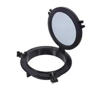 DEARMAMY Oblò Rotondo Apribile da 265 Mm per Barca in ABS Vetro Temperato Trasparente, Finestra Marina per Yacht e Camper Resistente alle Intemperie Cornice Nera, Ventilazione Regolabile