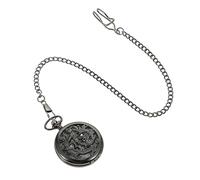 DEARMAMY Orologio Da Tasca Meccanico Con Numeri Romani Orologio Vintage in Acciaio Inossidabile Appeso Per La Decorazione Della Famiglia