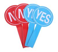 DEARMAMY Palette Votazione Riutilizzabili 4 Pezzi in Schiuma 15x30 Cm, Schede Elettorali Portatili per Insegnanti, Paddle Sì/no per Voti in Classe e Attività Educative