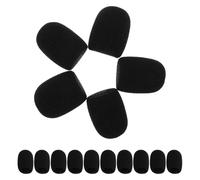 DEARMAMY Parabrezza in Schiuma per Microfono Wireless Piccolo 15 Pezzi, Copertura Protettiva Antivento per Microfono Lavalier Cuffia Bavero, Riduzione Rumore per Conferenze e Presentazioni