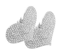 DEARMAMY Pezzi Clip Decorativa A Cuore Con Cristalli Per Scarpe Col Tacchi | Design Staccabile, Forma Cuore Finitura Bianca, Adatti a Tacchi Alti e Accessori
