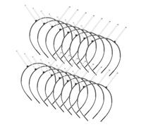DEARMAMY Pezzi Fascia per la fascia bande Fascia semplice fascia per pettine per fasce eleganti Banda per le donne fascia per il fai da te kit di fascia plastica Nero