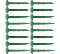 DEARMAMY Picchetti da Terra in Plastica 150 Pezzi per Giardinaggio e Tende, Fissaggio per Prato e Telo Pacciamatura, Paletti Verdi Resistenti 11 Cm per Uso Esterno e Orto