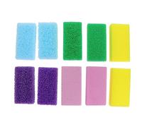 DEARMAMY Pietra Pomice Per Piedi 10 Pezzi Set Scrubber Per Calli e Rimuovi-pedicure Ergonomica in Vetro Leggera e Portatile Per Pedicure Professionale e Rimozione Duroni