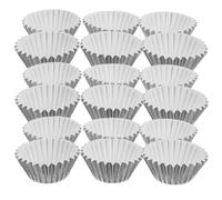 DEARMAMY Pirottini Raffinato e Mini in 500 Cupcake Pezzi per Alluminio Argento Resistenti ad Alta Temperatura Design Protezione Feste e Matrimoni