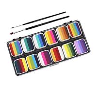 DEARMAMY Pittura Per Viso Con Kit Di Trucco Per Corpo Pitture Multi Colore Sicure Per Viso e Corpo Adatte Lezioni Di Pittura Sfilate Di Moda Festival e Fai Da Te