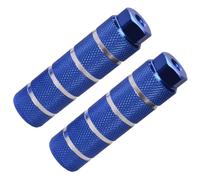 DEARMAMY Poggiapiedi Posteriore per Bici da Montagna, Foro 9mm, Blu | Lega di Alluminio, Coppia Lunga per Pedalata Esterna, Accessorio per Ruota Posteriore, Montaggio Semplice