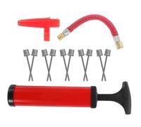 DEARMAMY Pompa per Palloni da Basket Portatile, Pompa Manuale per Basket, Rosso, Pp e Lega di Alluminio, Gonfiaggio Rapido, Design Ergonomico, per Pallacanestro e Sport