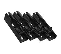 DEARMAMY Ponte Singolo Basso Elettrico Nero, 4 Pezzi, Parti di Basso e Selle Ponte per Chitarra Elettrica con Viti, Compatibile con Basso a 4 Corde, Sostituzione Corde e Migliora il Suono