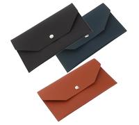 DEARMAMY Portafoglio a Busta per Contanti 3 Pezzi in Pu Pelle, Slim | Organizer Compatto Multifunzione, Uso Quotidiano e Shopping, Stile Fashion per Donna e Uomo