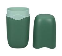 DEARMAMY Portaspazzolino Da Viaggio Matcha in Solido Custodia Portatile Per Dentifricio e Spazzolino Tazza Multiuso Per Lavarsi La Bocca Organizer Compatto Per Cura Orale