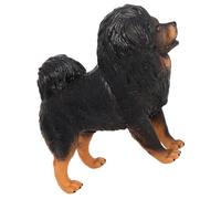 DEARMAMY Realistico Cane Statua Di Plastica Figurine Di Cane Artificiale Nero Mastino Tibetano Modello In Miniatura Cane Da Collezione Figurine Realistico In Piedi Figura Del Cane Per Il