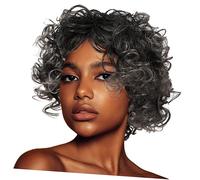 DEARMAMY Riccio Grigio Acconciatura Naturale per Cosplay e Materiale e Lavabile