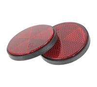 DEARMAMY Riflettore Rotondo per Bici e Moto 2 Pezzi Rosso Vite 6mm, Catarifrangente Posteriore in Plastica Resistente, Accessorio Riflettente per Rimorchio e ATV, Segnalazione