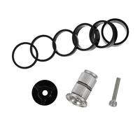 DEARMAMY Rondella Forcella Anteriore in Alluminio 28,6mm per Bici da Strada | Nero, Accessorio Ciclismo Robusto e Antiruggine, Movimento Fluido, Riduce L’usura Eccessiva