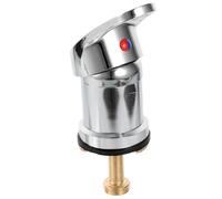 DEARMAMY Rubinetto in Rame Placcato Ferro Argento per Shampoo da Miscelatore Freddo, Semplice e Creativo, Resistente per Prolungato Stili multipli in Shampoo Stili multipli