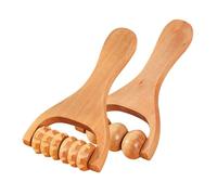 DEARMAMY Rullo Massaggiante in Legno, Wooden Massage Roller Manuale 2 Pezzi, Leggero e Portatile per Rilassare Muscoli Contratti di Collo, Schiena e Corpo