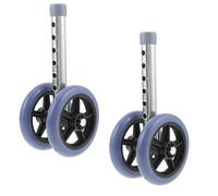 DEARMAMY Ruote per Deambulatore in Gomma e Metallo, Accessori Sostituibili per Drive e Folding Walker, Facili da Pulire, Comfort Migliorato per Anziani in Casa o Ospedale